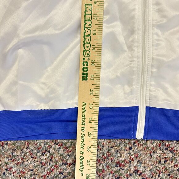 Disney World NWT White Rainbow Tie Dye Satin Bomber Windbreaker Jacket Size XL - Picture 12 of 14